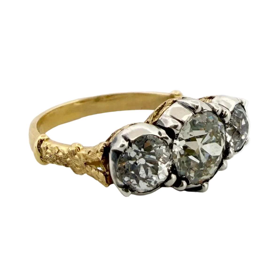 Bague Trilogie en or jaune et diamants
