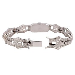 Montre en or blanc, platine et diamants