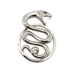 Pendentif BOUCHERON "Trouble Serpent" GM en or blanc et diamants