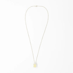 Collier Pendentif en or blanc, diamant fancy yellow et diamant