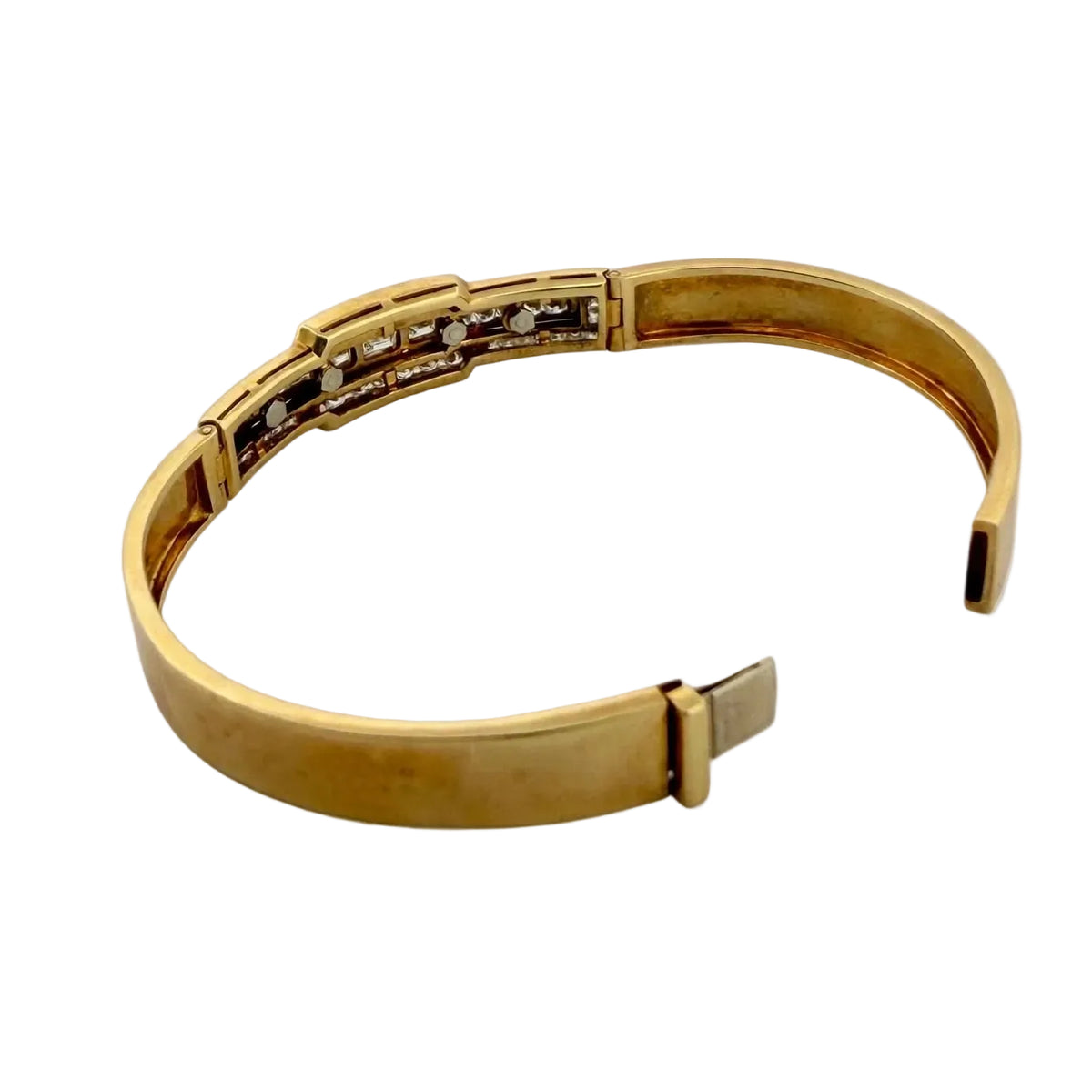 Bracelet Jonc en or jaune et diamants