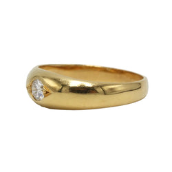 Bague Jonc en or jaune et diamant