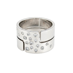 Bague Bandeau DINH VAN "Seventies" en or blanc et diamants
