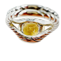 Bague DAVID YURMAN "Albion" en or jaune, argent et citrine