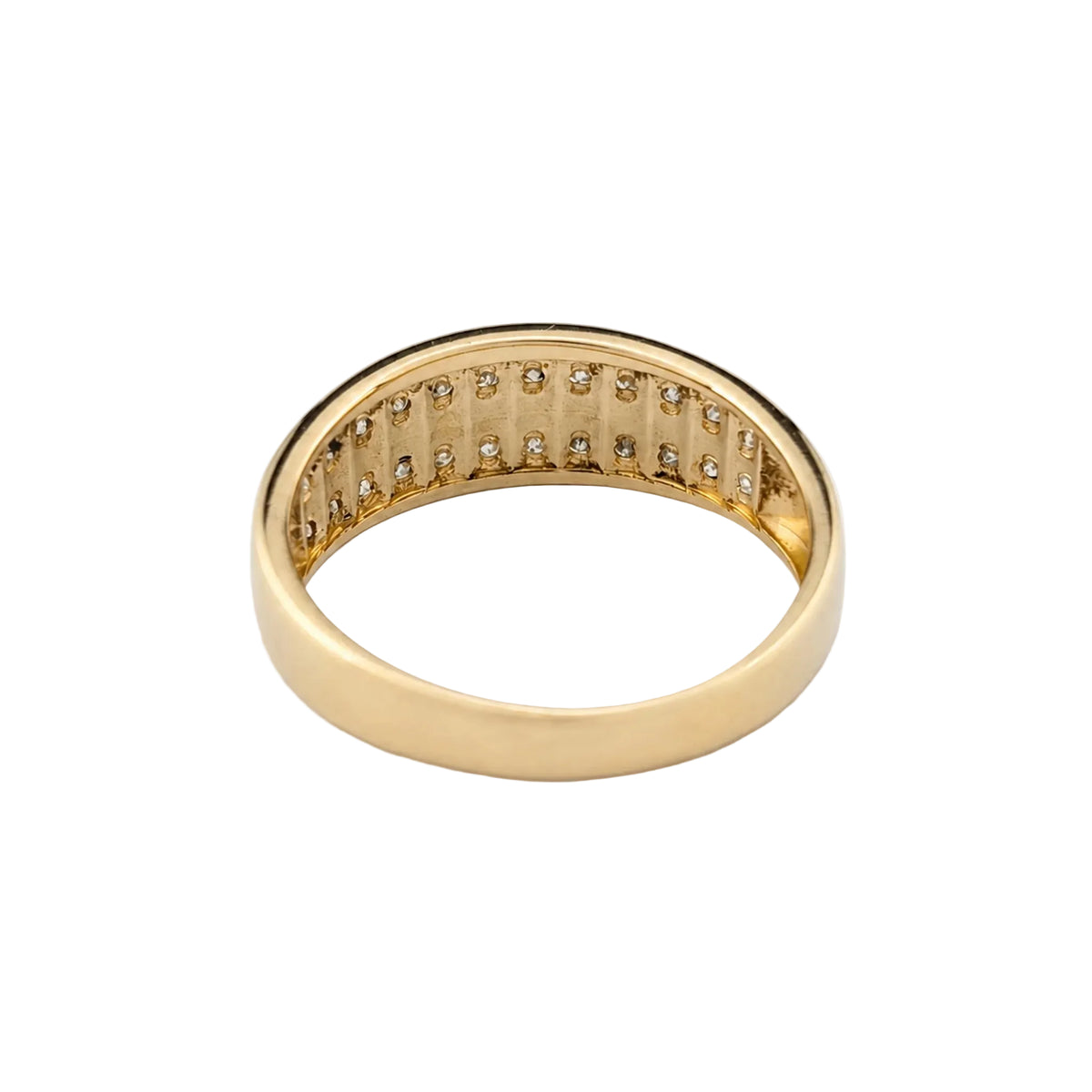 Bague Alliance en or jaune et diamants