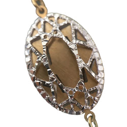 Collier Sautoir en or blanc et or jaune