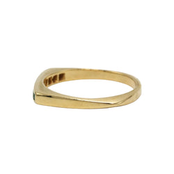 Bague Alliance en or jaune et émeraudes