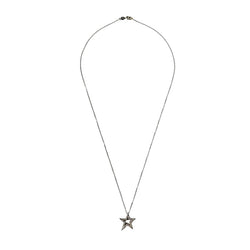 Collier Pendentif Étoile en or blanc et diamants