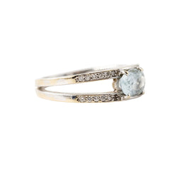 Bague GEMMYO "Cassandra" en or blanc, aigue-marine et diamants