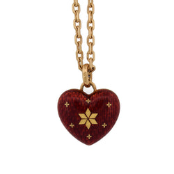 Collier Pendentif FABERGÉ en or jaune, émail et diamants