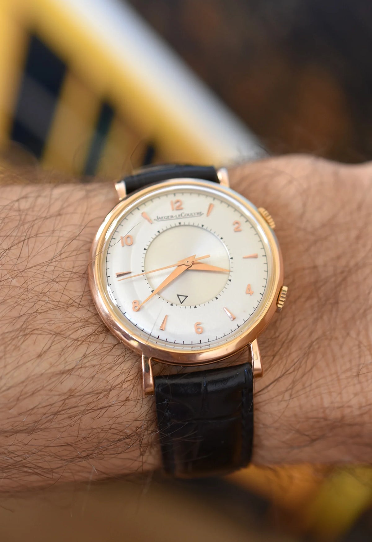 Montre  JAEGER-LECOULTRE MEMOVOX REF. 3151  en or rose 18 COMPLICATION REVEIL - CAL. P489/1 - circa 1952