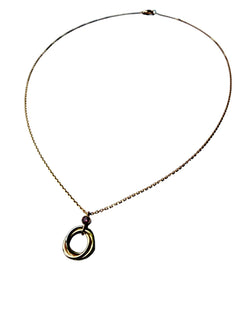 Collier Pendentif CARTIER "Trinity Mini" en or blanc, or jaune, or rose et saphir