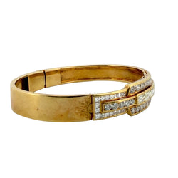 Bracelet Jonc en or jaune et diamants