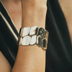 Bracelet Manchette HERMÈS Niloticus en argent