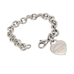 Bracelet Maille TIFFANY & CO. "Please Return to Tiffany & CO. New York" en argent