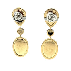 Boucles d'oreilles Pendantes ROBERTO COIN en or jaune, quartz et diamants