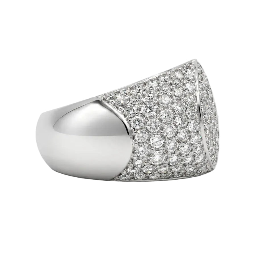 Bague Bandeau en or blanc et diamants