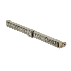 Broche Barrette en or jaune, platine et diamants