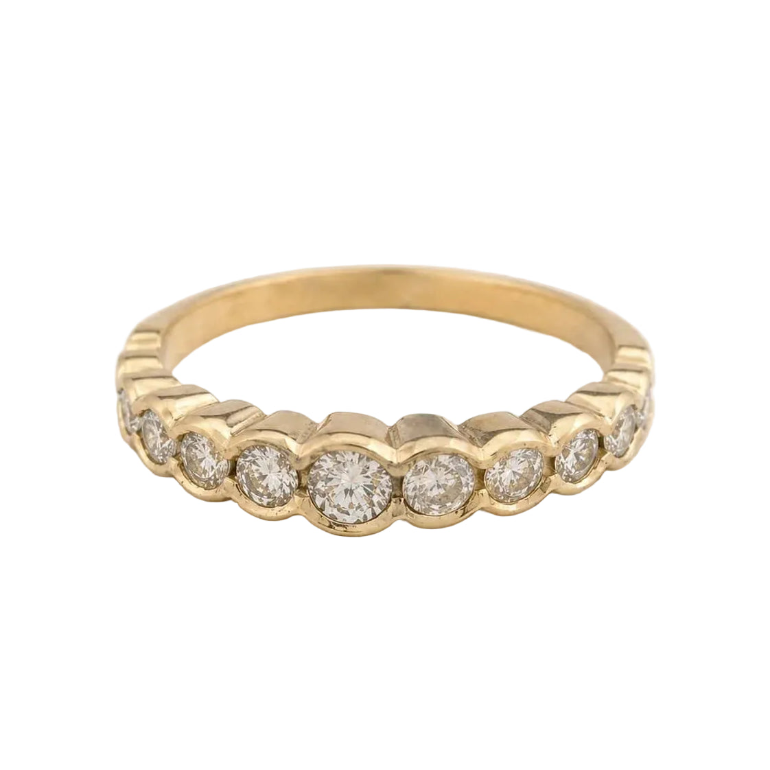 Bague Alliance en or jaune et diamants