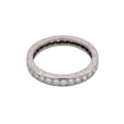 Bague Alliance en platine et diamants