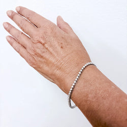 Bracelet Ligne en or blanc et diamants