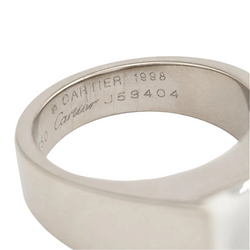 Bague Tank CARTIER en or blanc et pierre de lune