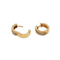 Boucles d'oreilles Créoles en or rose et diamants