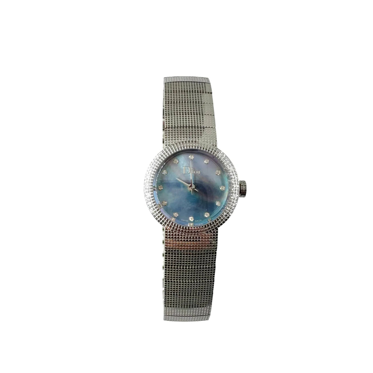 Montre de dame DIOR "La Baby D" en acier, nacre et diamants