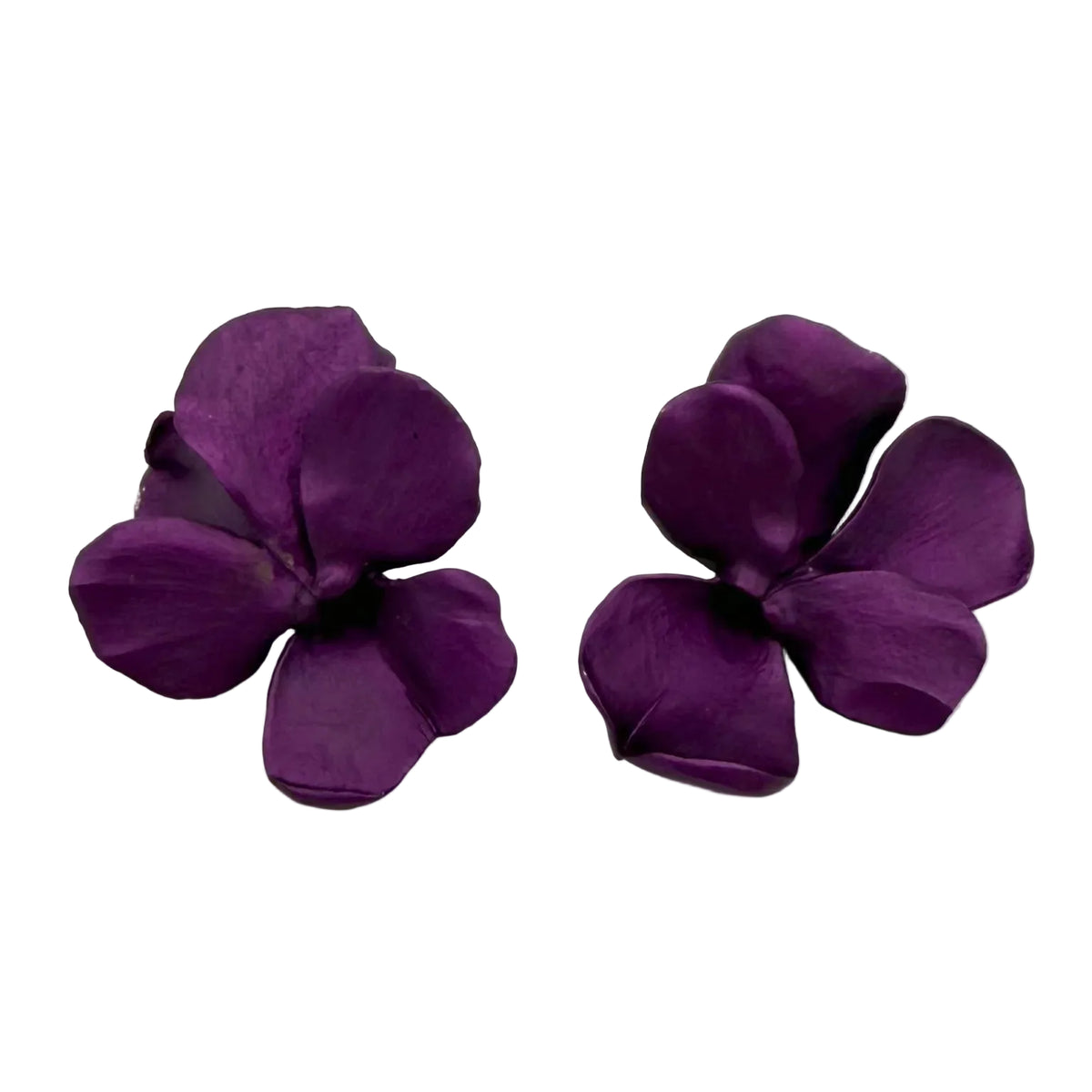 Boucles d'oreilles Clips JAR "Pansy" en or jaune et aluminium