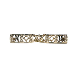 Broche Barrette en or blanc et diamants