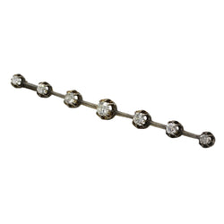 Broche Barrette en or jaune et diamants