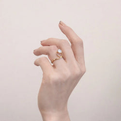 Bague Solitaire en or jaune et diamant
