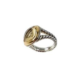 Bague DAVID YURMAN "Albion" en or jaune, argent et citrine