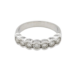 Bague Alliance en or blanc et diamants