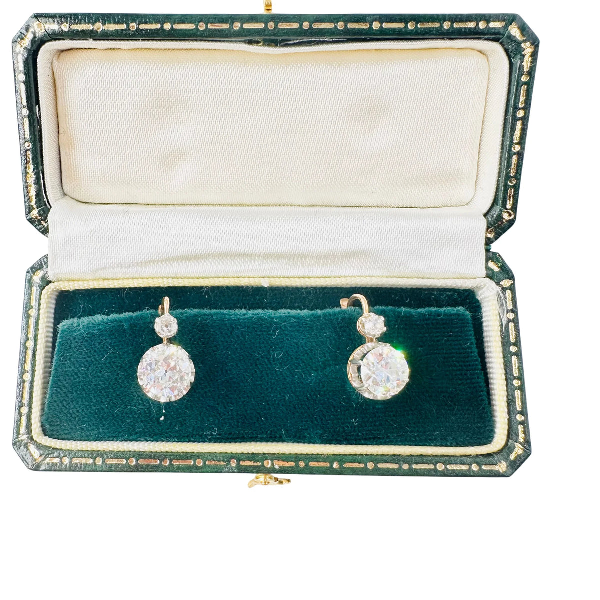 Boucles d'oreilles Dormeuses en or jaune et diamants