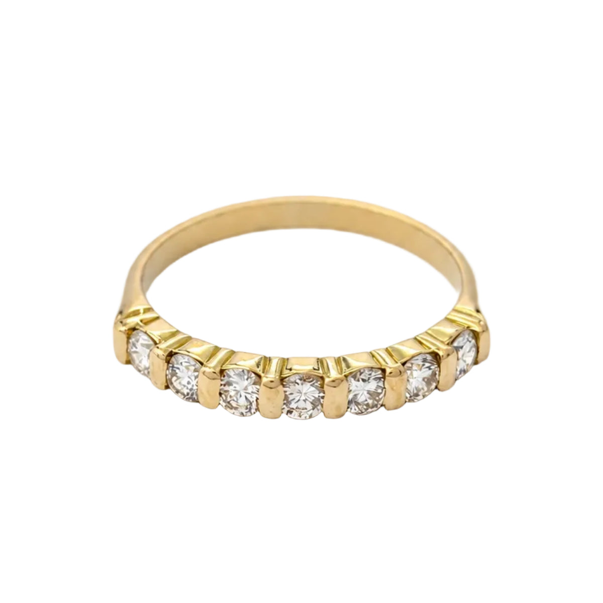 Bague Alliance en or jaune et diamants