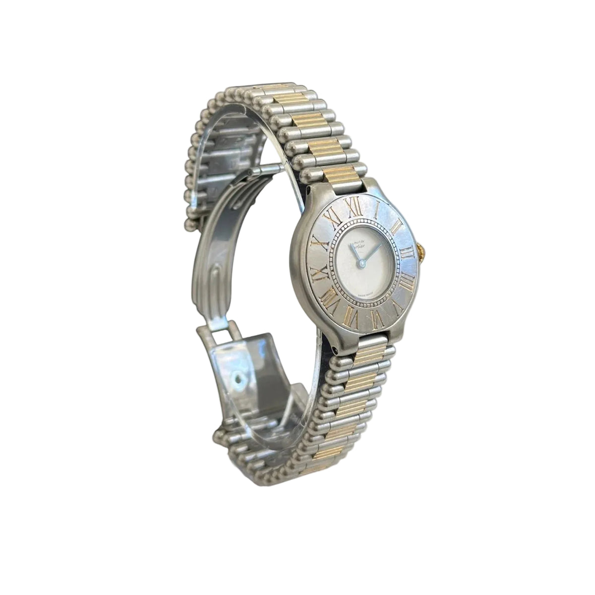 Montre CARTIER "Must 21" en acier et plaqué or