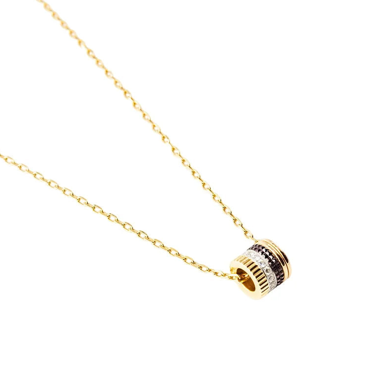Collier Pendentif BOUCHERON "Quatre" en or jaune, or rose, or blanc, PVD et diamants
