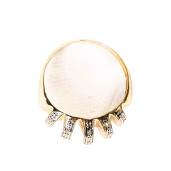 Bague Dôme en or jaune, platine et diamants