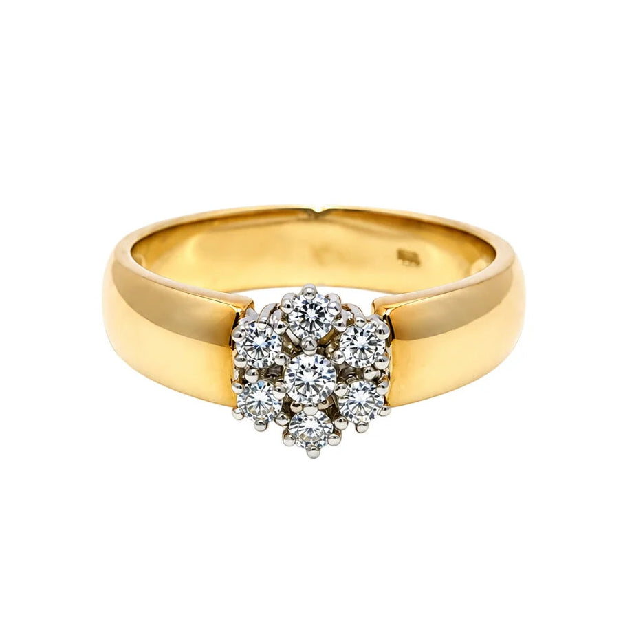Bague Marguerite en or jaune et diamants