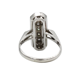 Bague en or blanc et diamants