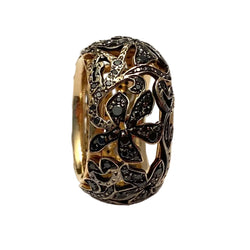 Bague Bandeau POMELLATO "Arabesque" en or rose et diamants