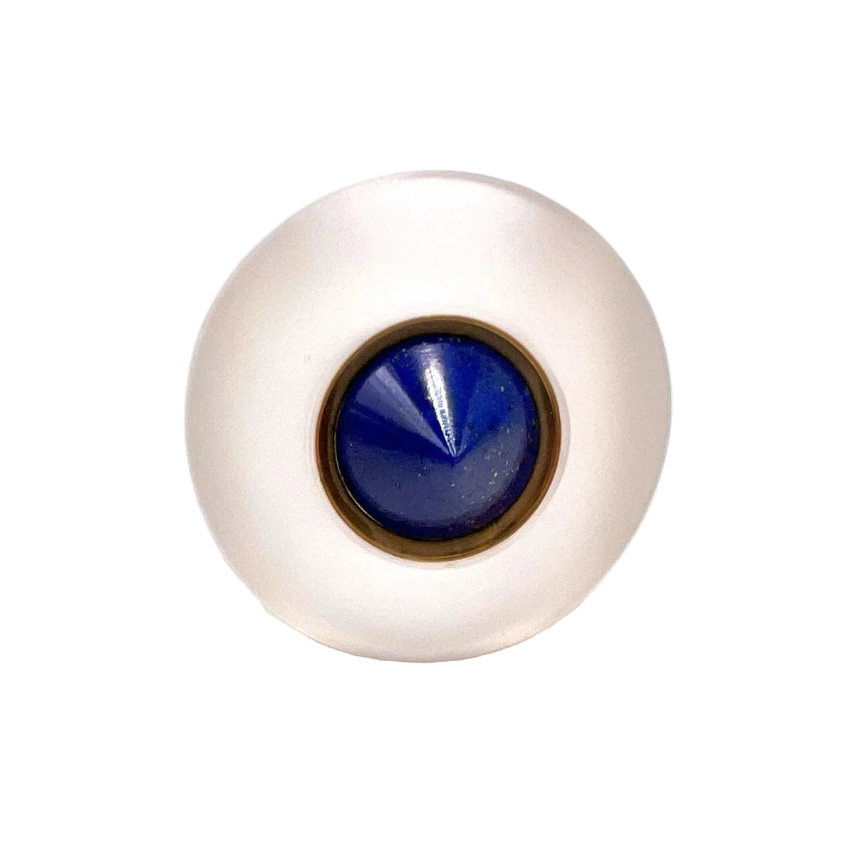 Bague Cocktail STOFFEL en or jaune, lapis-lazuli et quartz