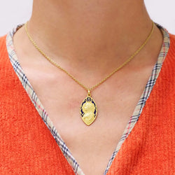 Médaille DROPSY en or jaune et émail