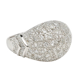 Bague Pavée en or blanc et diamants