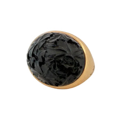 Bague Cocktail POMELLATO Victoria Jet en or jaune, jaiset diamant