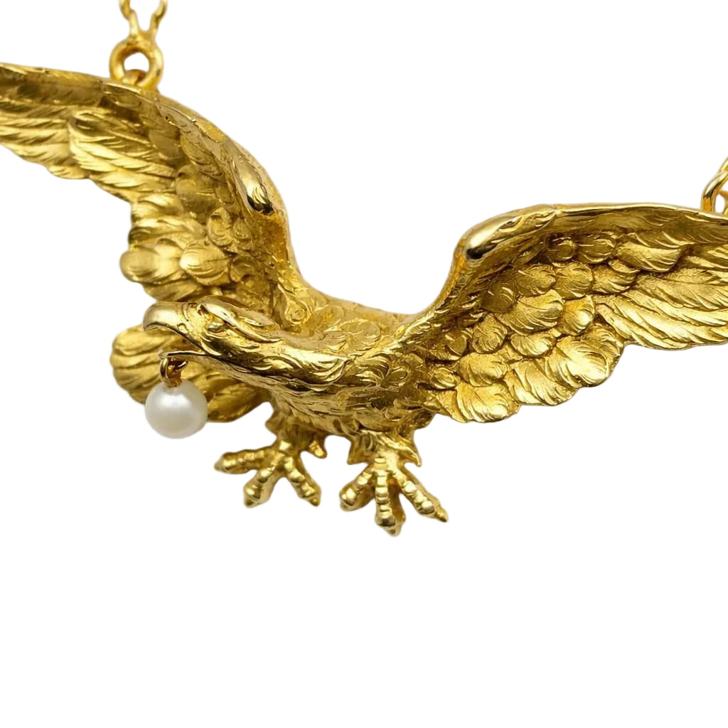 Collier Pendentif en or jaune et perle