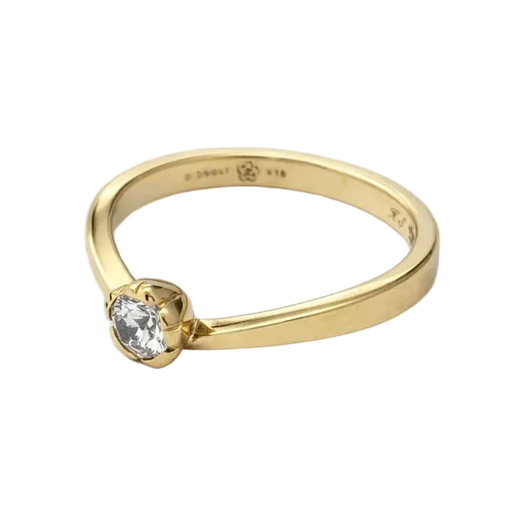 Bague Solitaire en or jaune et diamant