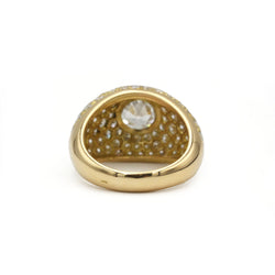 Bague Dôme en or jaune et diamants
