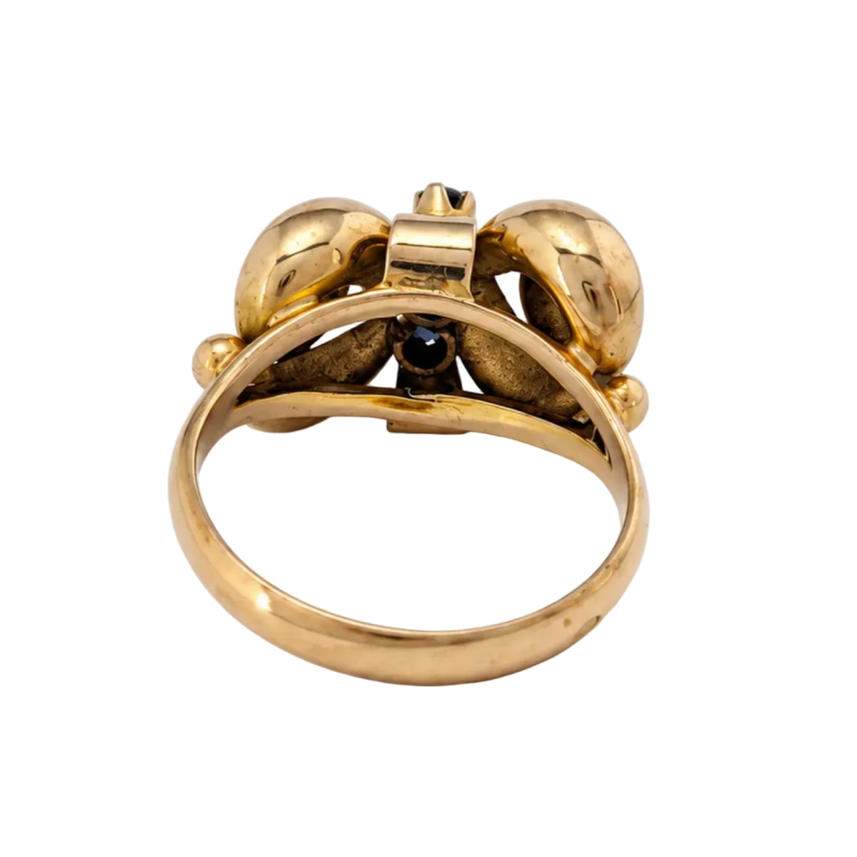 Bague en or jaune et saphirs